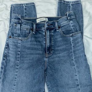 Abercrombie & Fitch Curve Love Super Skinny Ankle High Rise Jeans
